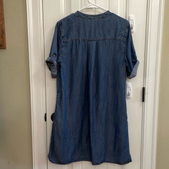 PHILOSOPHY denim lace up front dress.  L - Picture 6 of 7